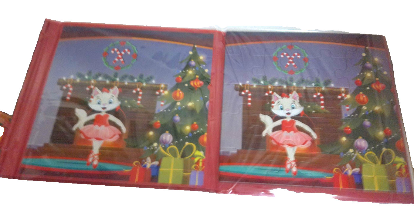 New Christmas Magnetic Puzzle Activity 3+ Dog Cat 2 Puzzles 20 Pieces