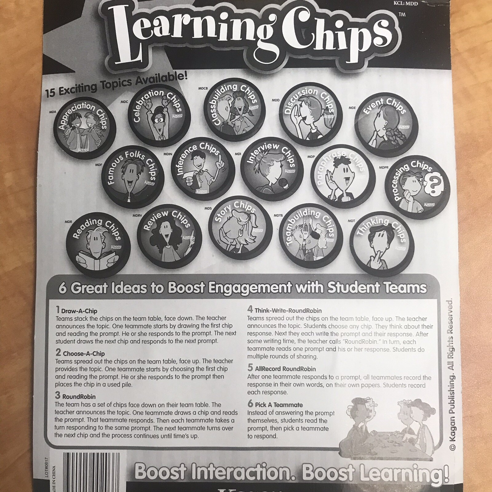 Kagan Cooperative Learning Discussion Chips Green Good For Any Subject New