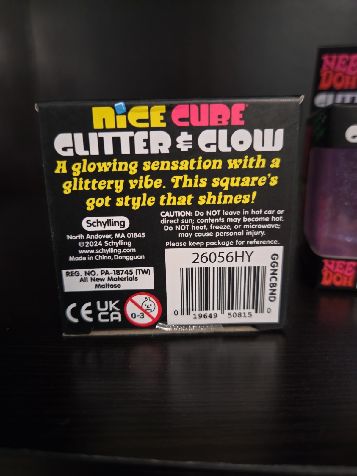 Pink NeeDoh Nice Cube Glitter & Glow New Sealed Squish Toy