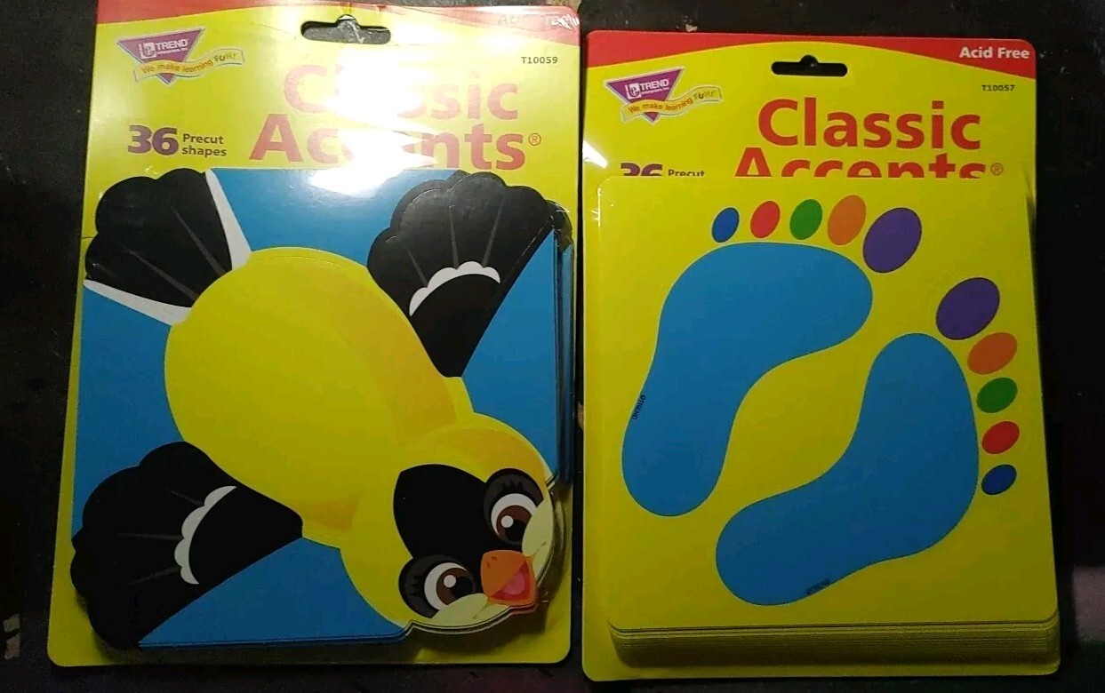 Lot Of 4 New Packs Of Classroom Decorations & Bulletin Board Accents 144 Pieces