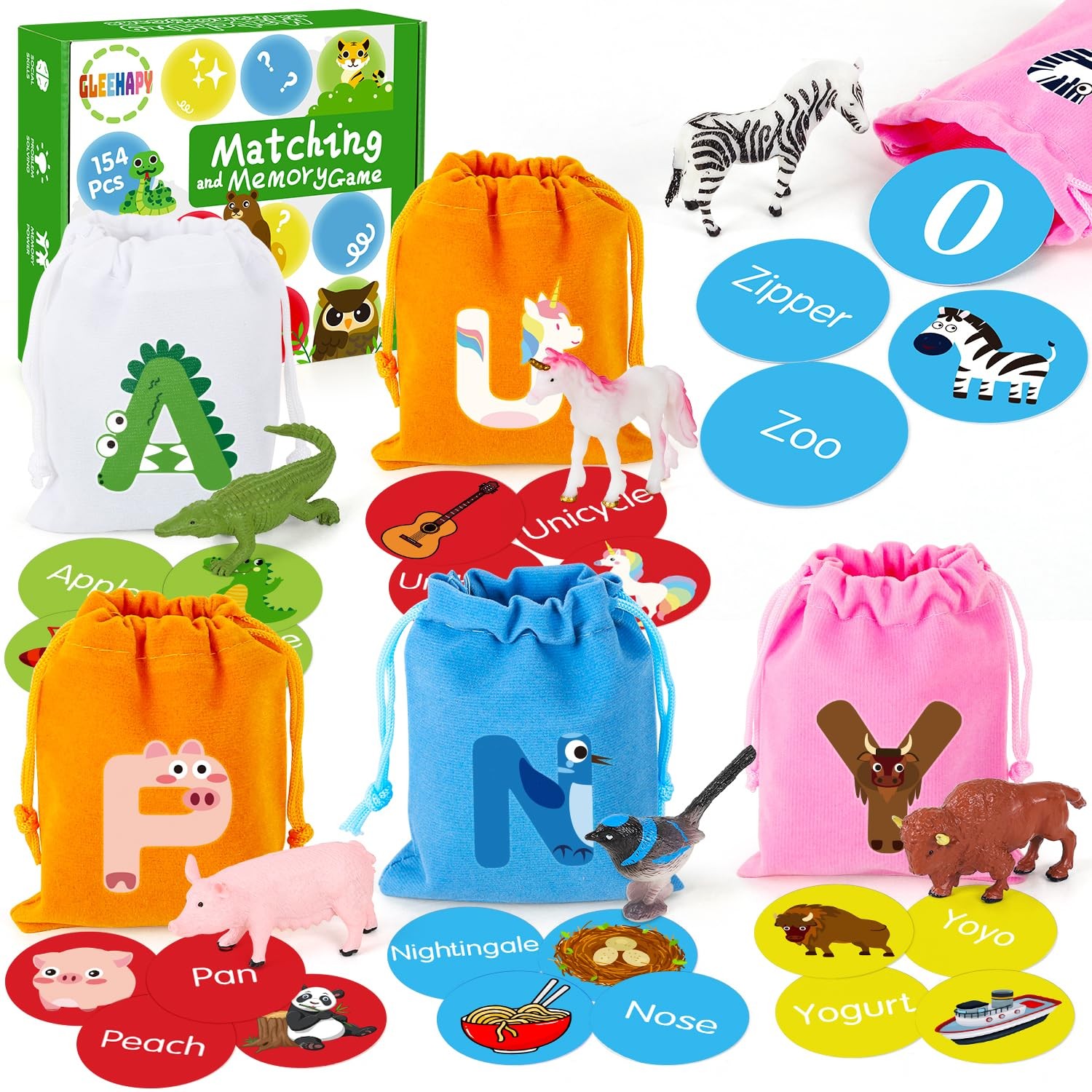 Alphabet Learning Toys for Toddlers, Word Work Small Group Set with 104 Phoni…