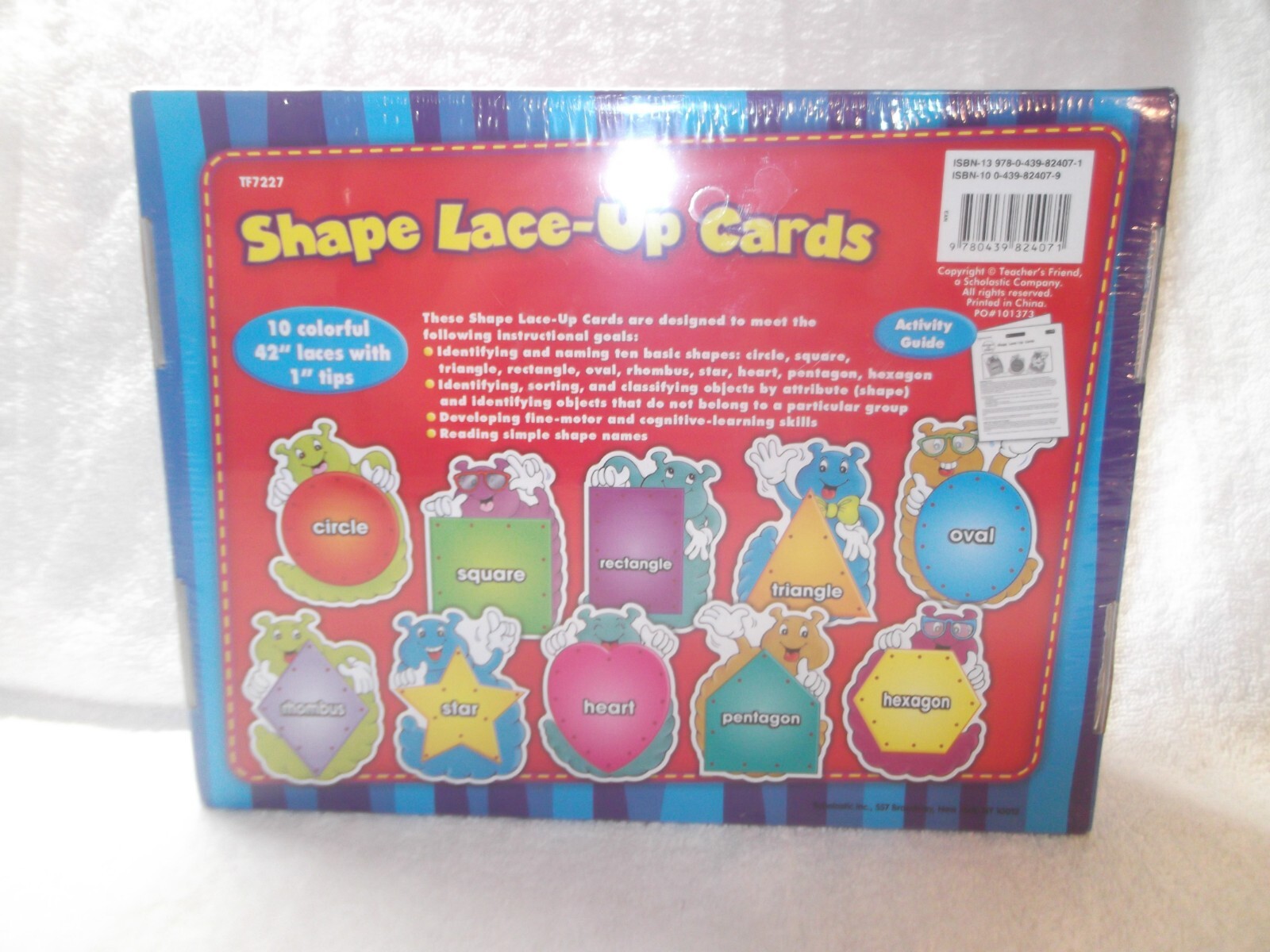 SCHOLASTIC SHAPE LACE UP CARDS NIB
