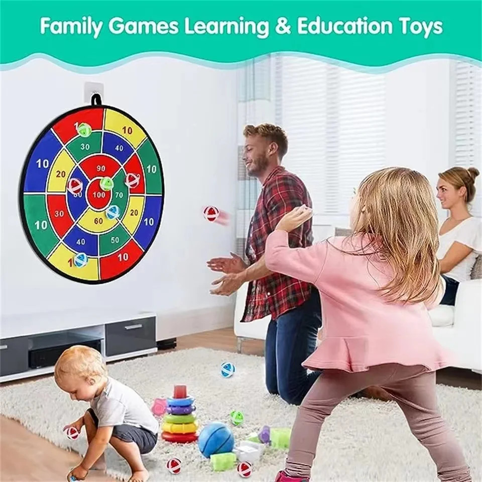 Children with sticky ball 74CM large dart board Family interactive game