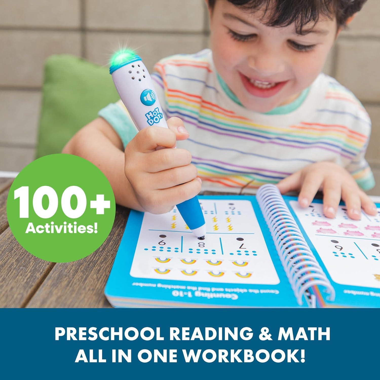 Hot Dots Preschool Essentials: Reading & Math Workbook – Preschool Workbooks wit
