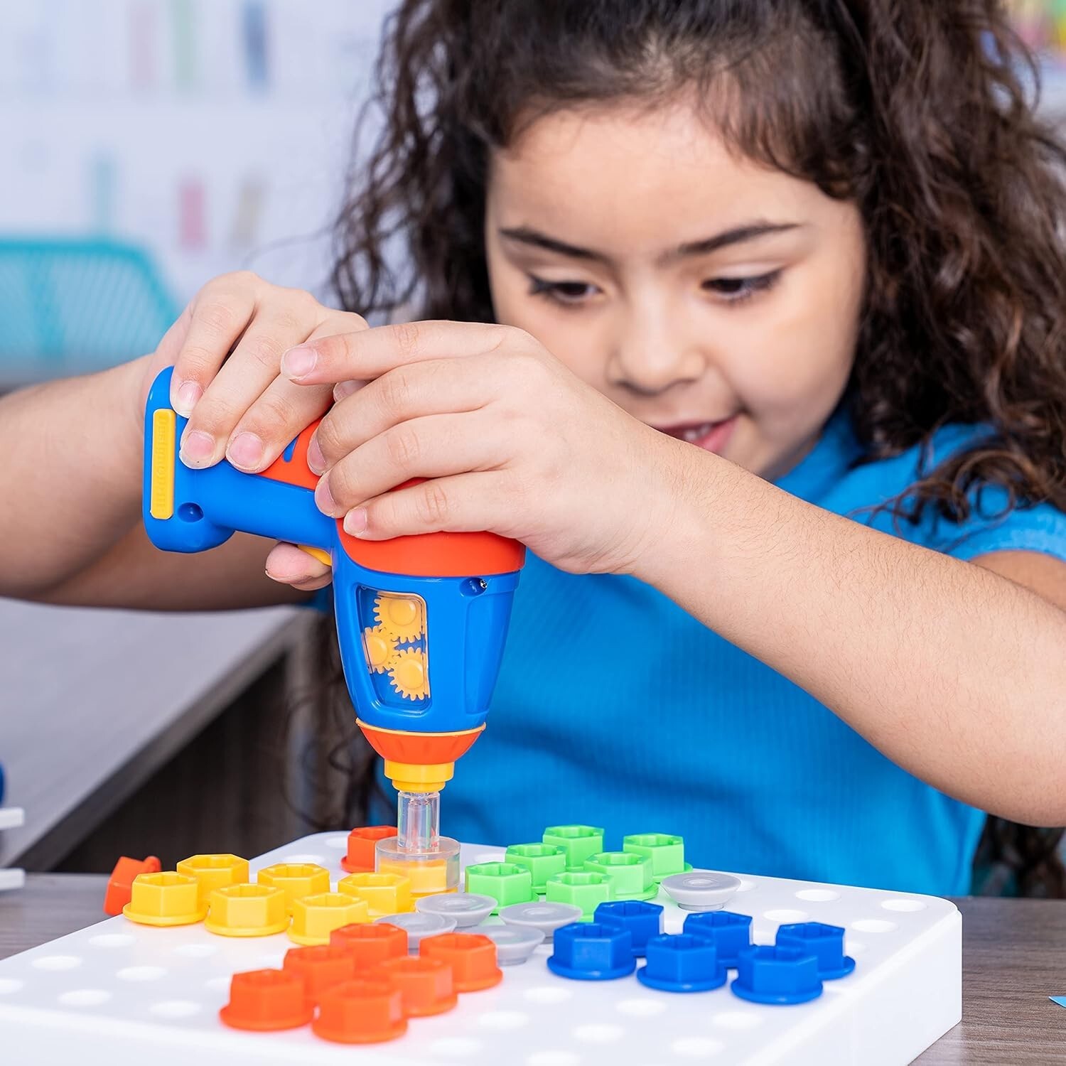 Educational Insights Design & Drill Toolbox STEM Toy 70 Pieces Boys + Girls 3+