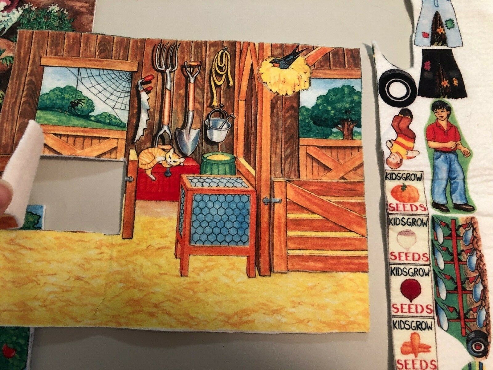 The Story Teller Felt Storyteller Faces Farm Both Uncut and Cut 8 Pieces Lot