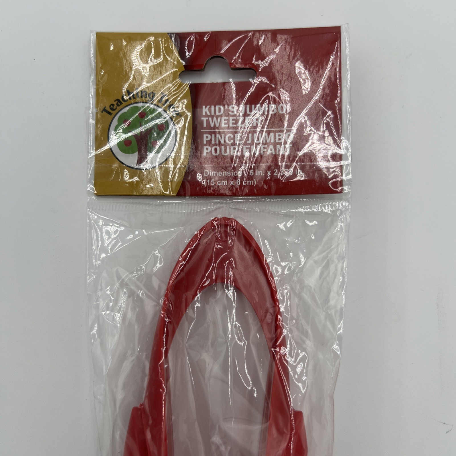 Teaching Tree Kid’s 6″ Jumbo Tweezers ~ Red