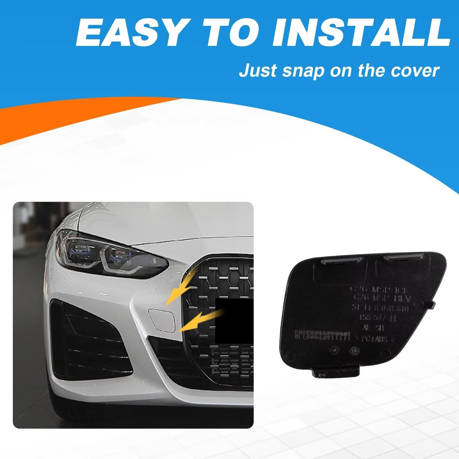 CZShiYue Car Front Bumper Tow Hook Cover Cap Towing Eye Fit for BMW G22 G26 I4 4