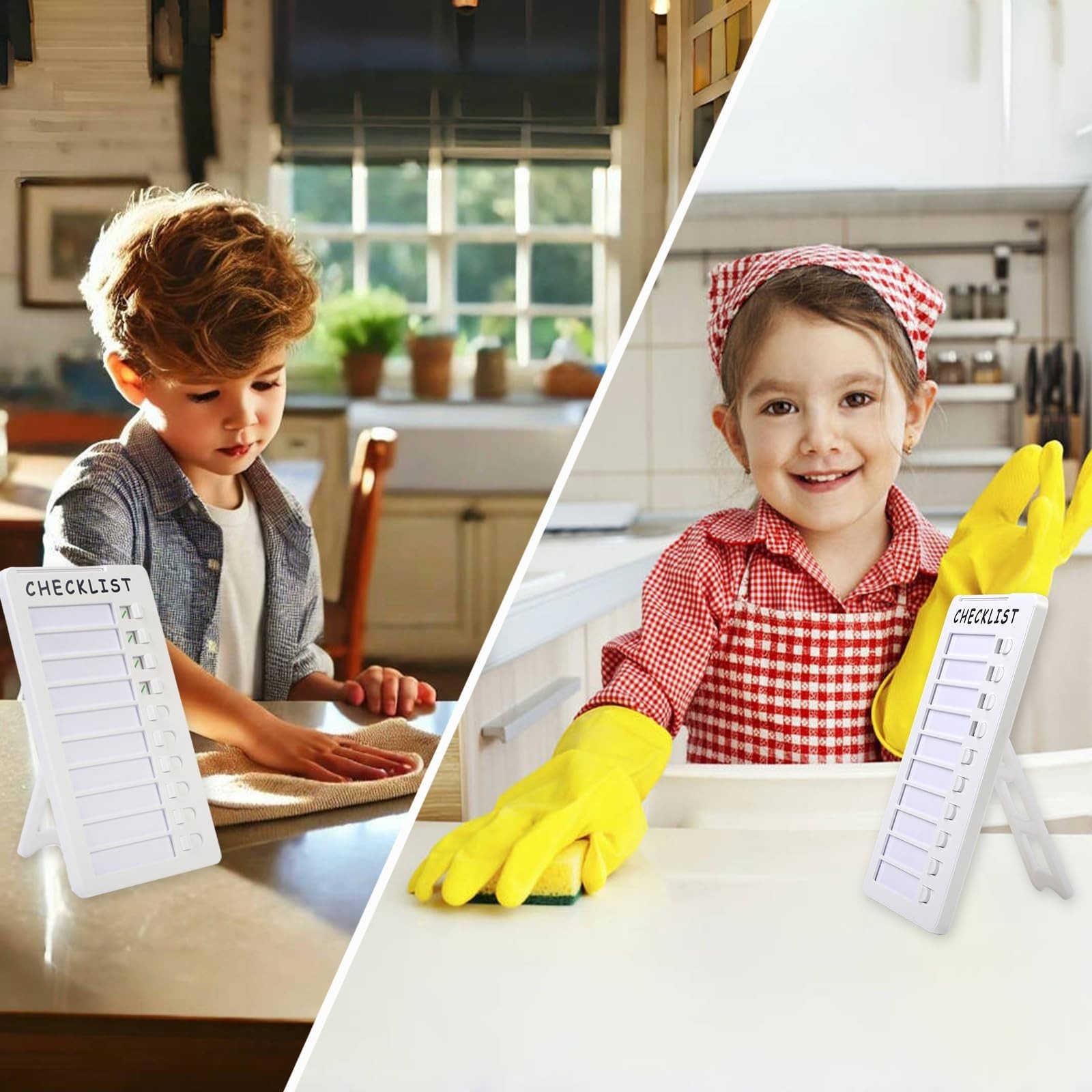 Dry Erase Chore Chart, Standable Whiteboard Checklist Board, Chore Chart for …