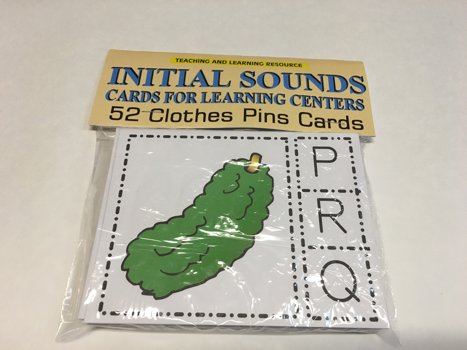 Initial Sounds – Cards for Learning Center 52 Cards- Letters Phonic Teaching