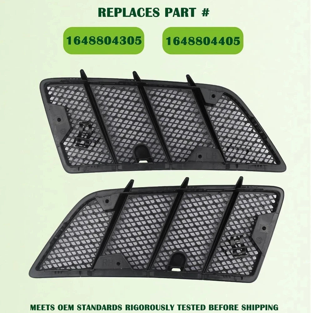 Pair Hood Air Vent Grille Cover Compatible with 2008-2011 Mercedes Benz W164