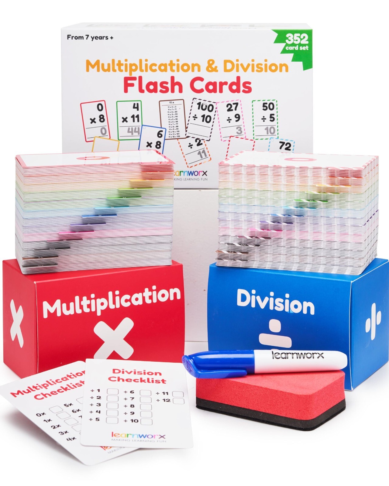 Multiplication and Division Flash Cards 3rd Grade 4th 5th and 6th – 352 Math