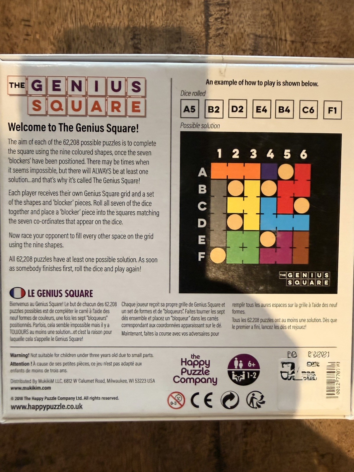The Genius Square STEM Puzzle Game Solo or 2 Player Age 6+ 62208 Solutions