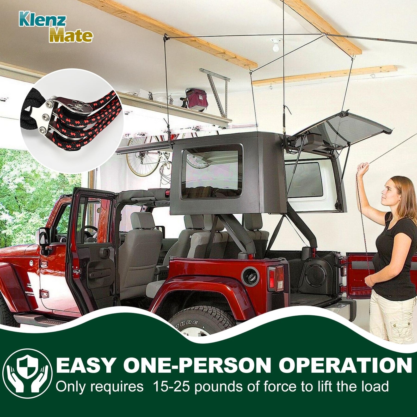 Upgraded Hardtop Removal Lift with Removal Tool Kit,Compatible with All Jeep …