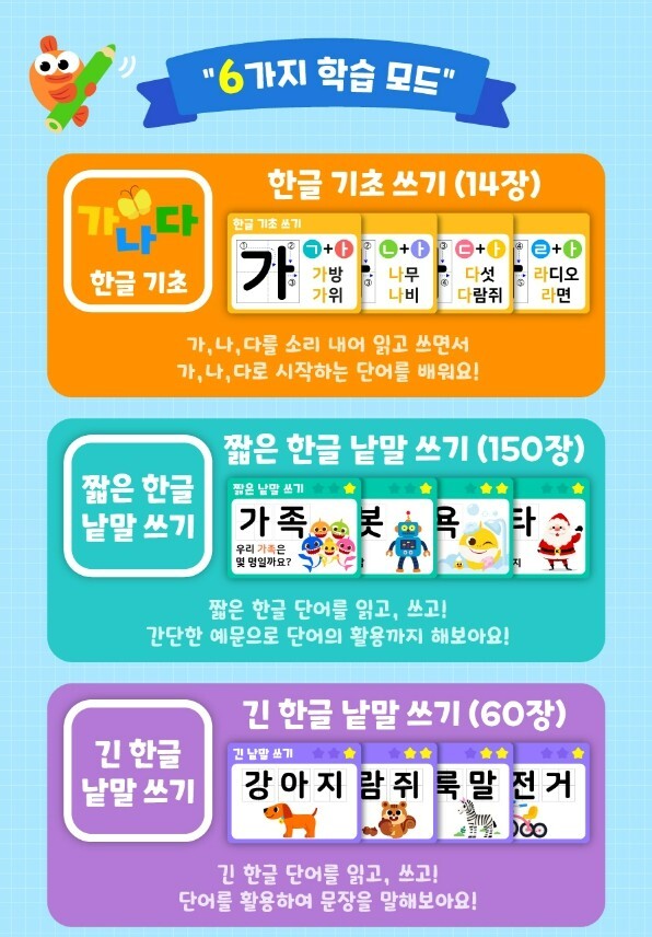 Express] Pinkfong Baby Shark Writing Pad Home School Board English Korean Study