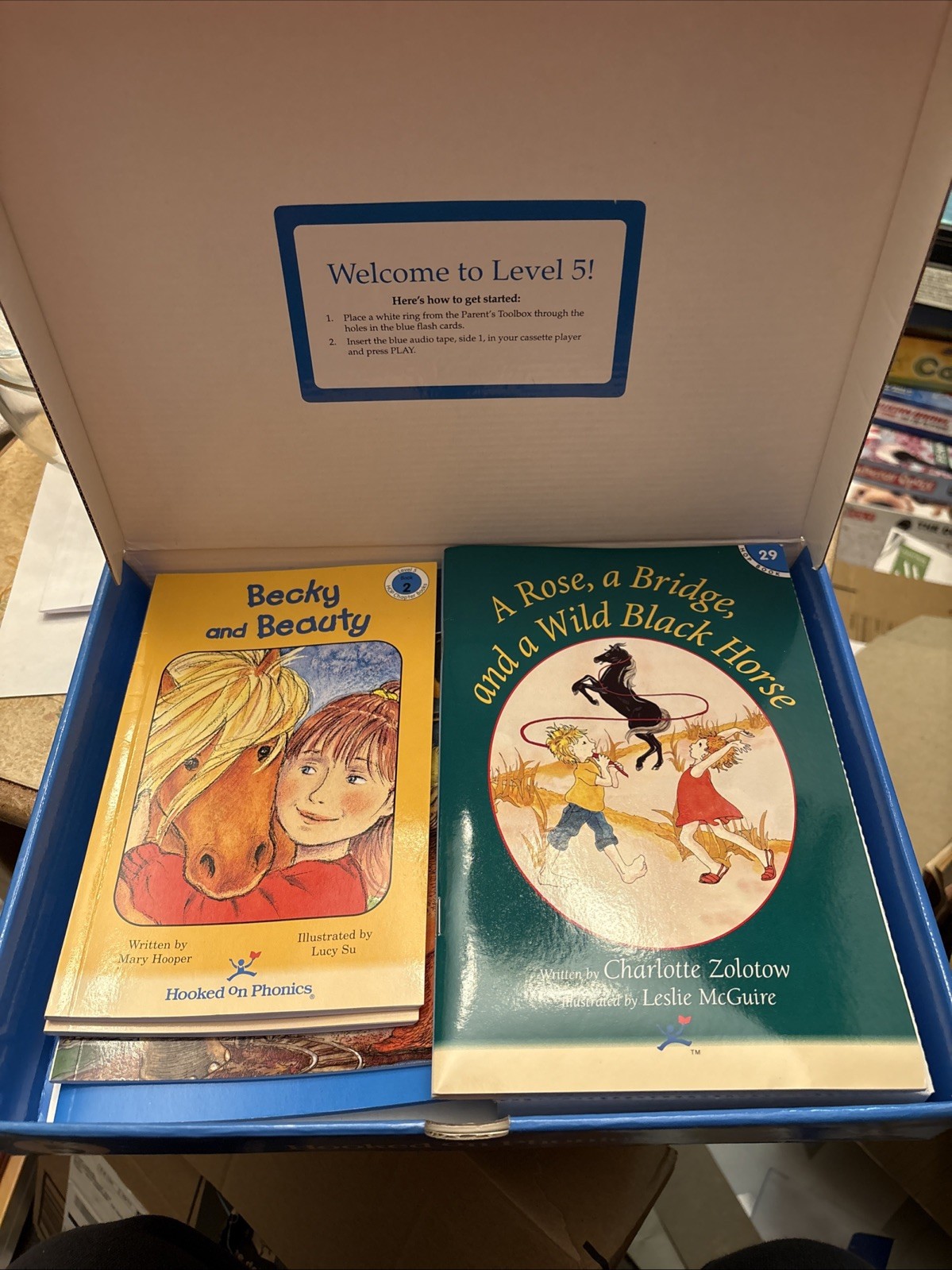 Hooked on Phonics Level 5 Learn to Read Set Books & Workbooks + Cassettes