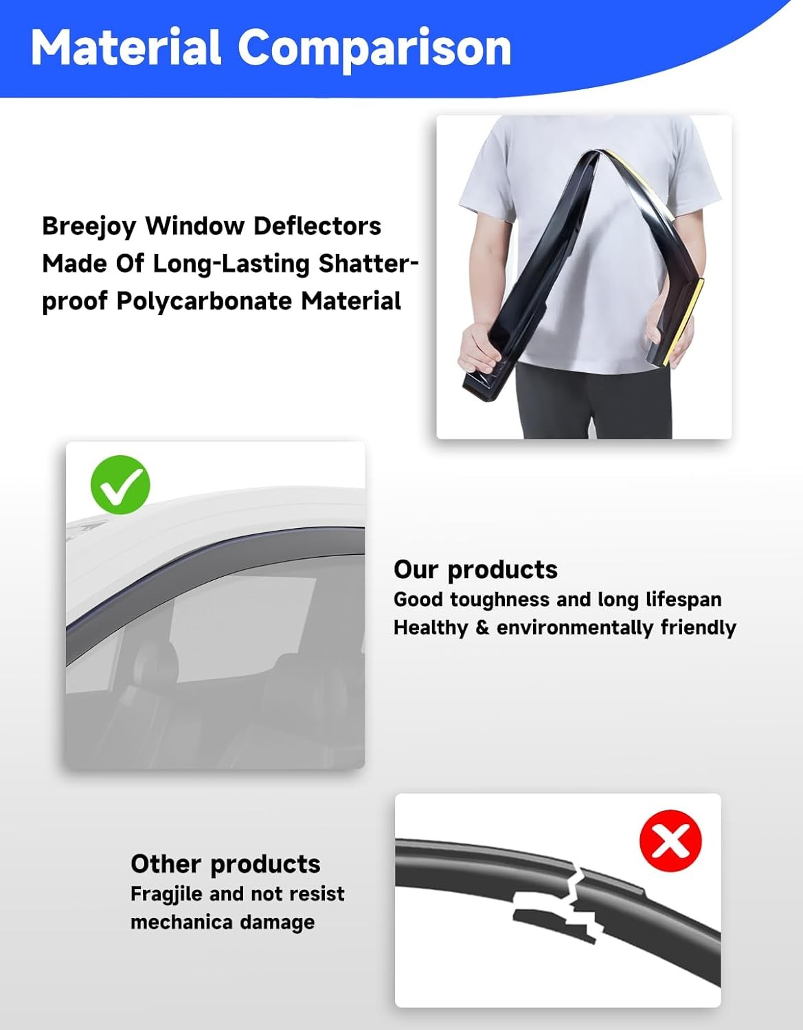 Chevy Silverado 2014-2018 Rain Guards Extra Durable Fitment Chevrolet Exterior