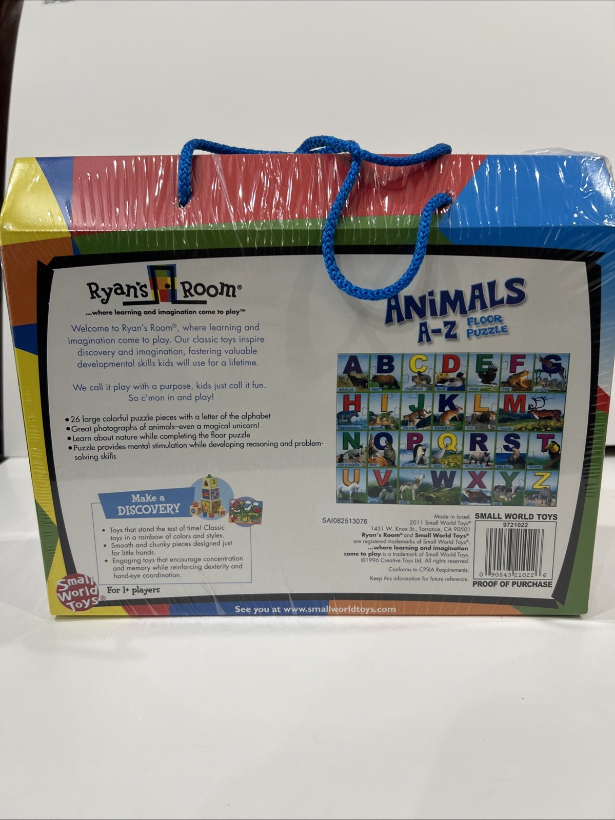 Ryan’s Room Small World Toys Children’s Animals A-Z Floor Puzzle Educational NIB