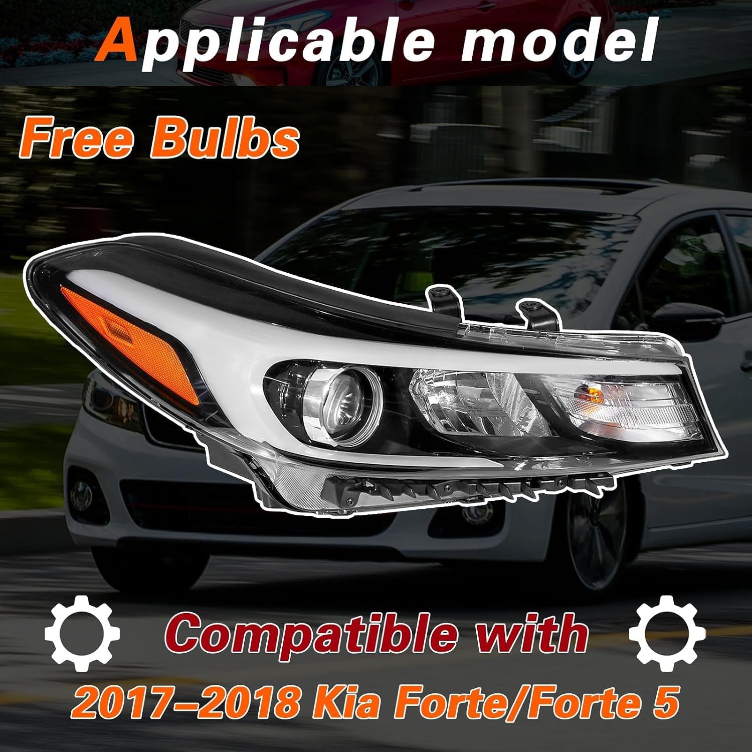 Kia Forte Right Headlight 2017-2018 TODO Assembly