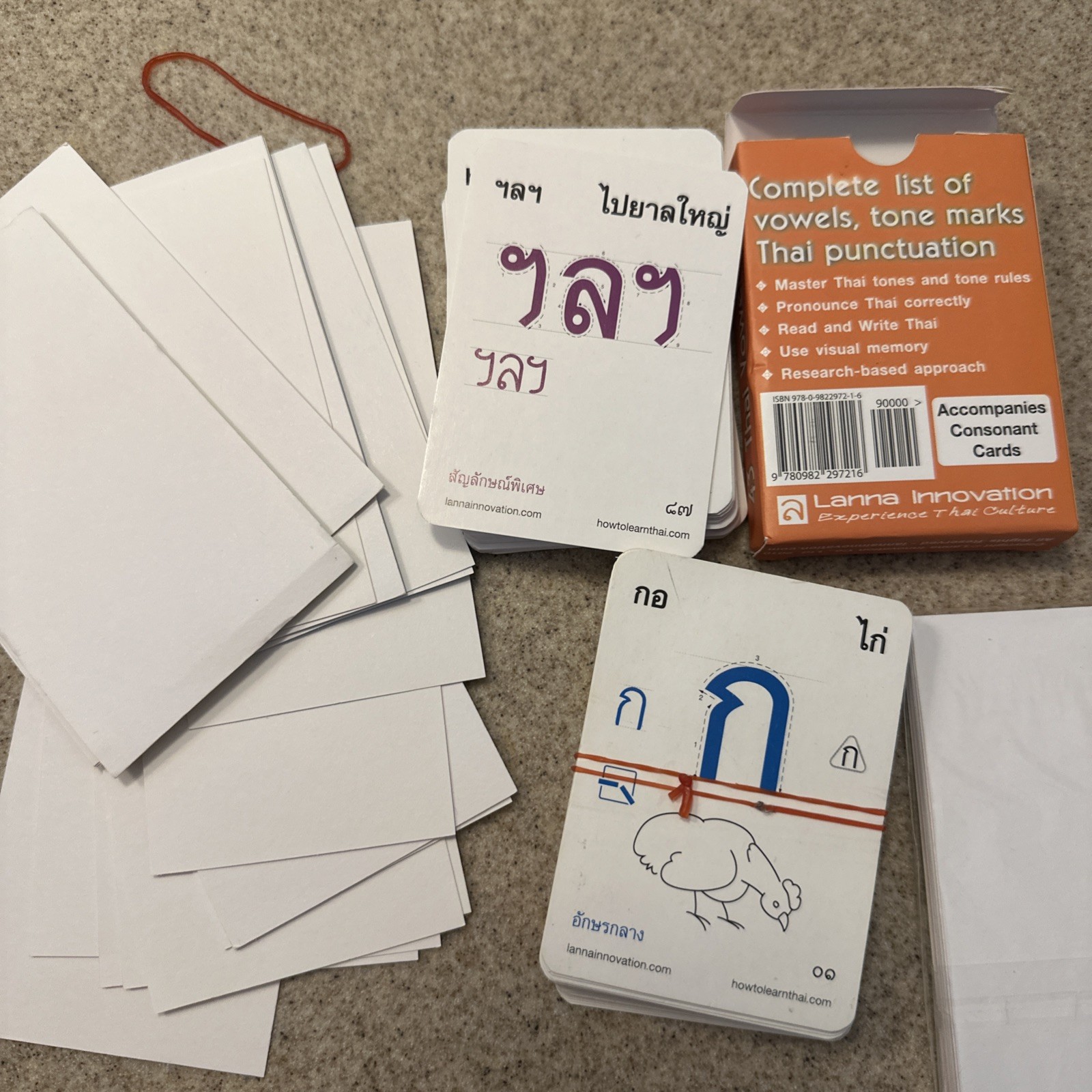 Learn Thai Flash Cards Learn Thai Language Learning Cards for Kids – Pre-owned