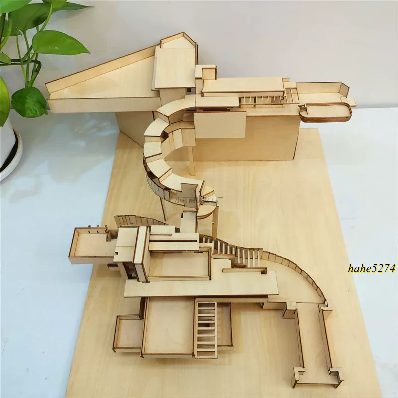 1:100/120/150 Fallingwater Wooden Assembly Model Architectural Handcraft DIY Kit