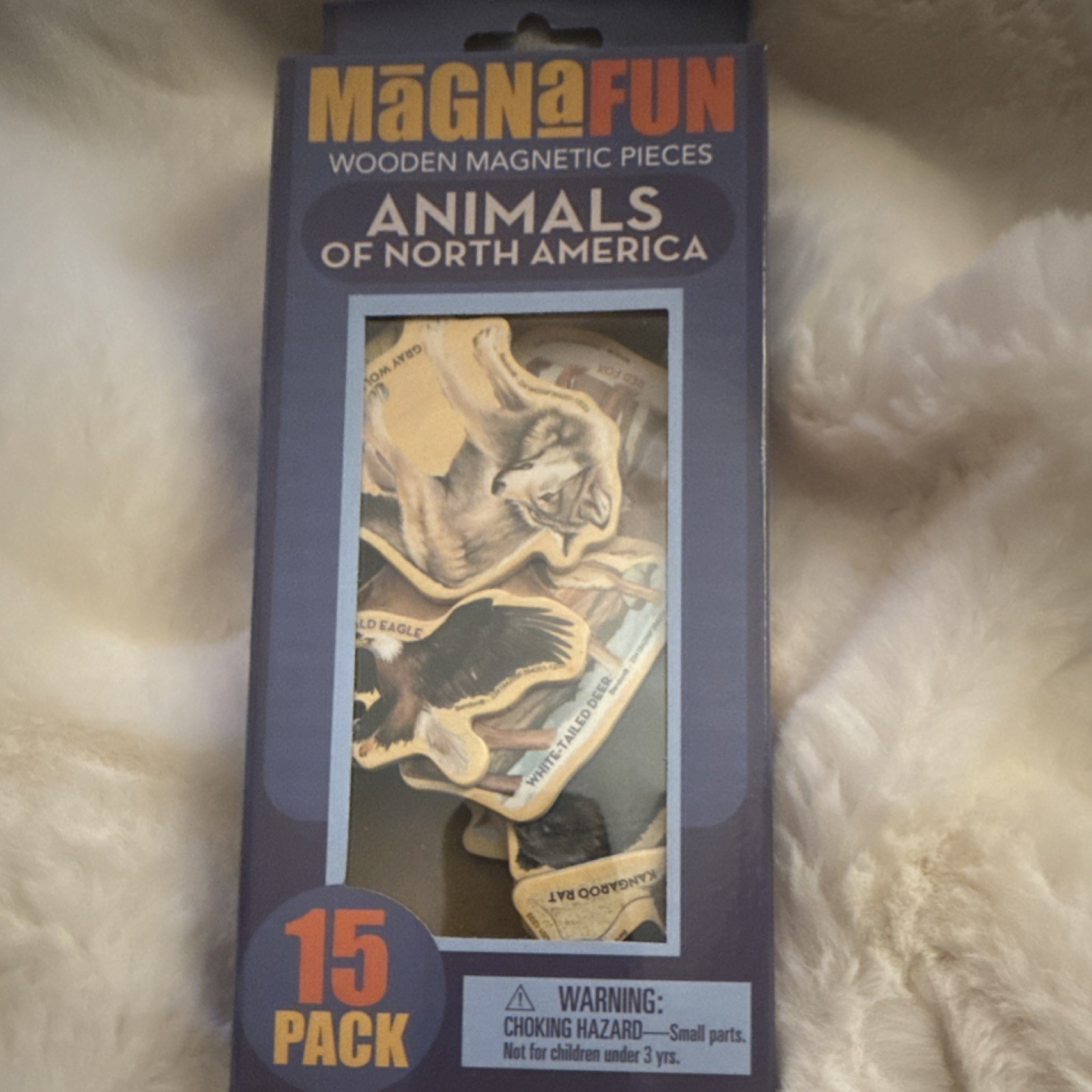 Bendon Magnafun Wooden Magnetic Pieces Animals of North America 15 Pack