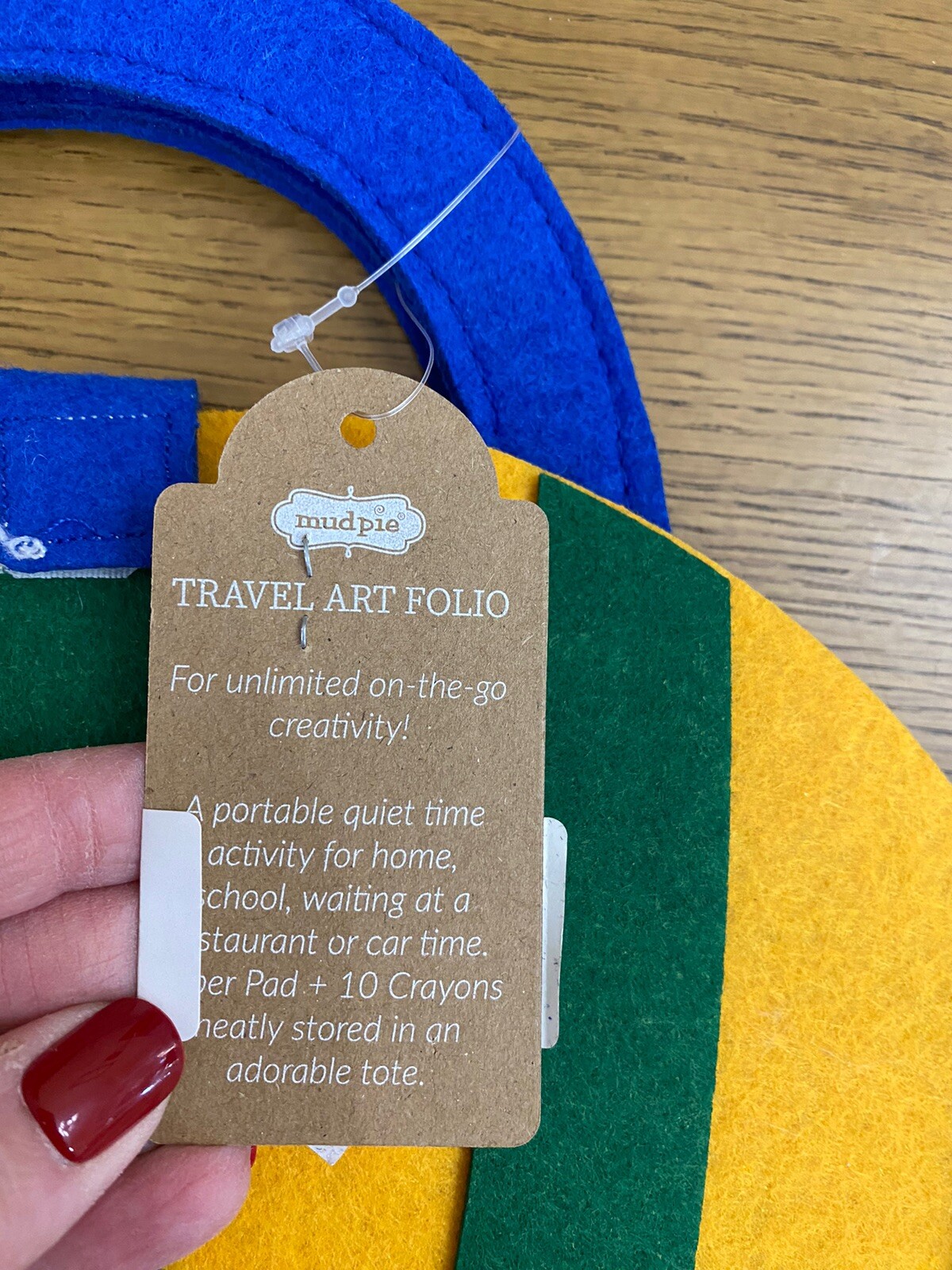 MudPie Travel Art Folio Paper Pad/10 Crayons So Cute! Great Gift!