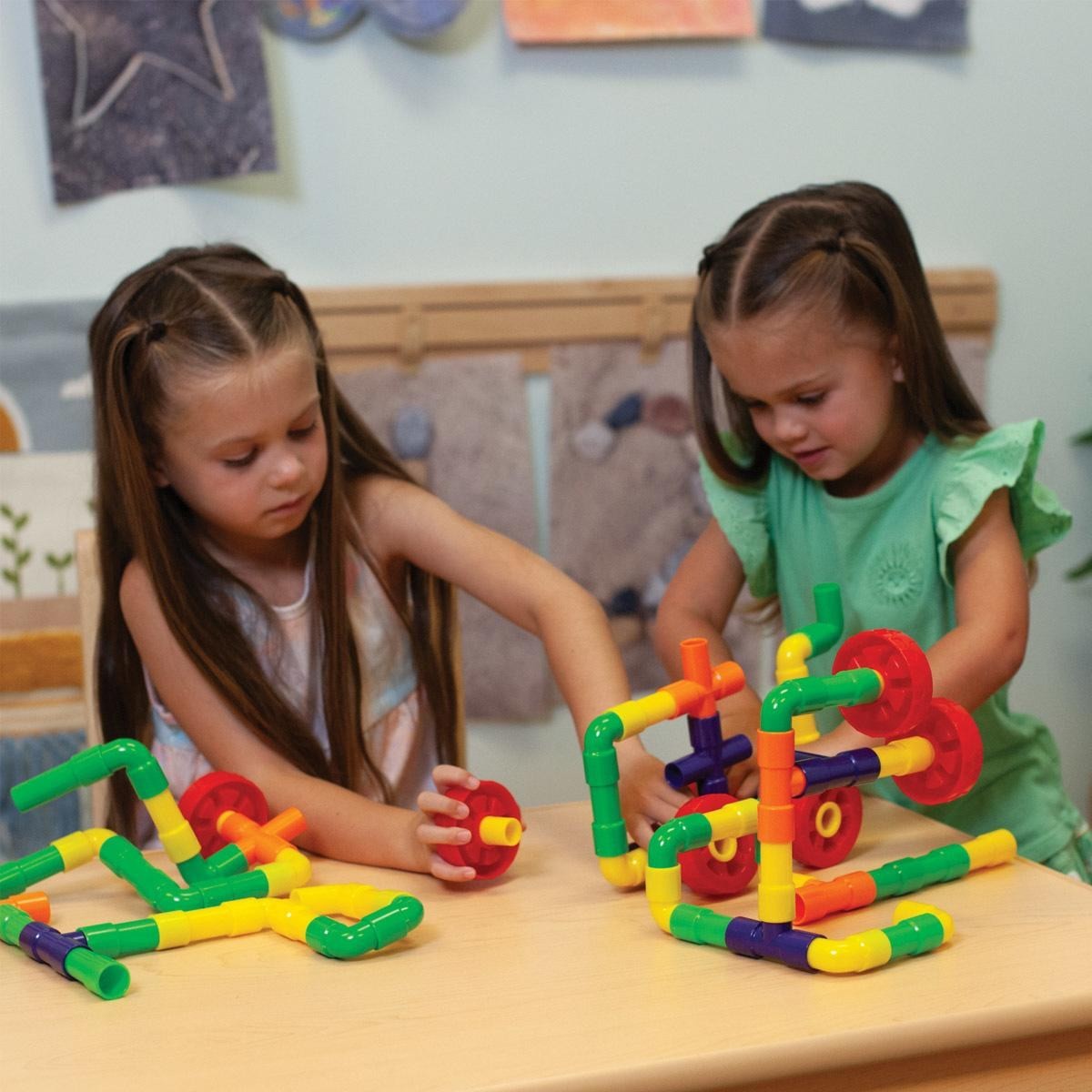 Joyn Toys Tubes and Wheels Construction Building Set – 72 Pieces