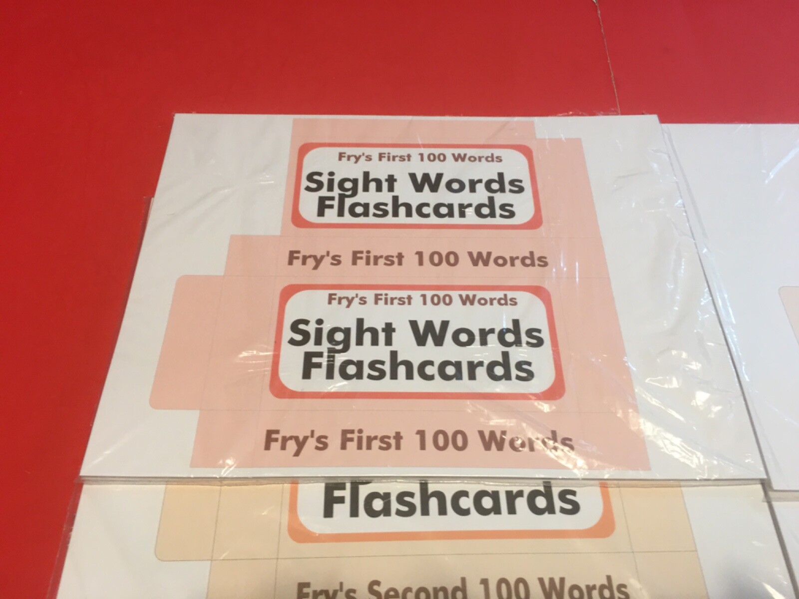 DIY – Fry’s 1000 Sight Words set – Reading – PRINTED & UNCUT – 1000 cards