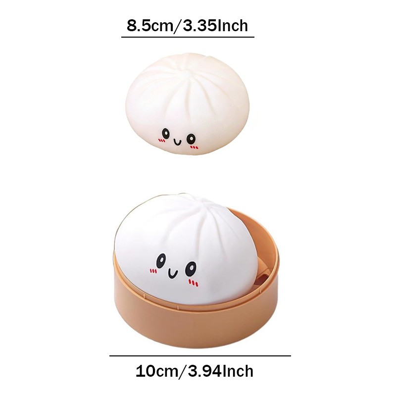 Large Dumpling Stress Ball Colorful Squishy Bun Sensory Kids Toy Anxiety Relief