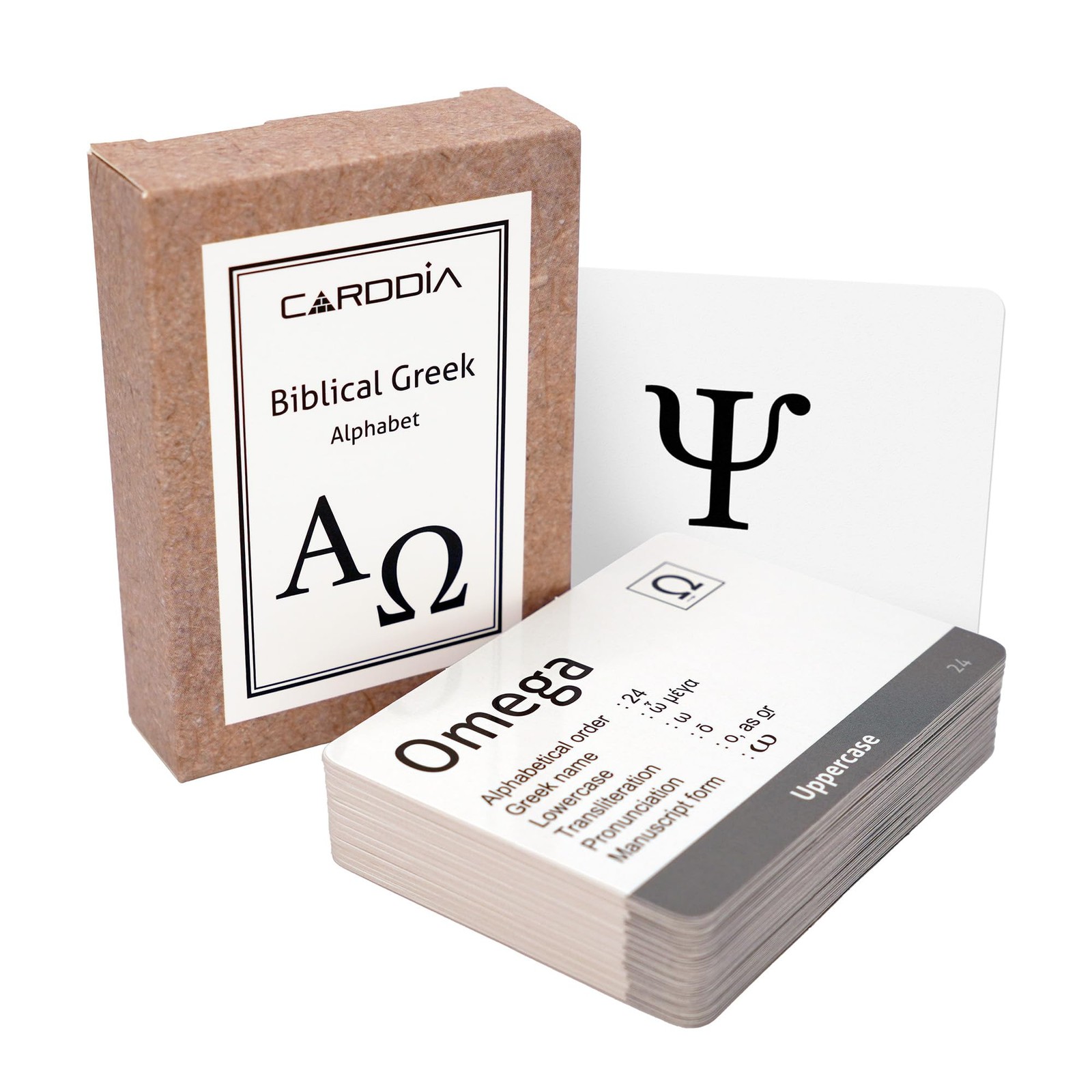 CARDDIA | Biblical Greek Alphabet Educational Flashcards | Includes Uppercase…