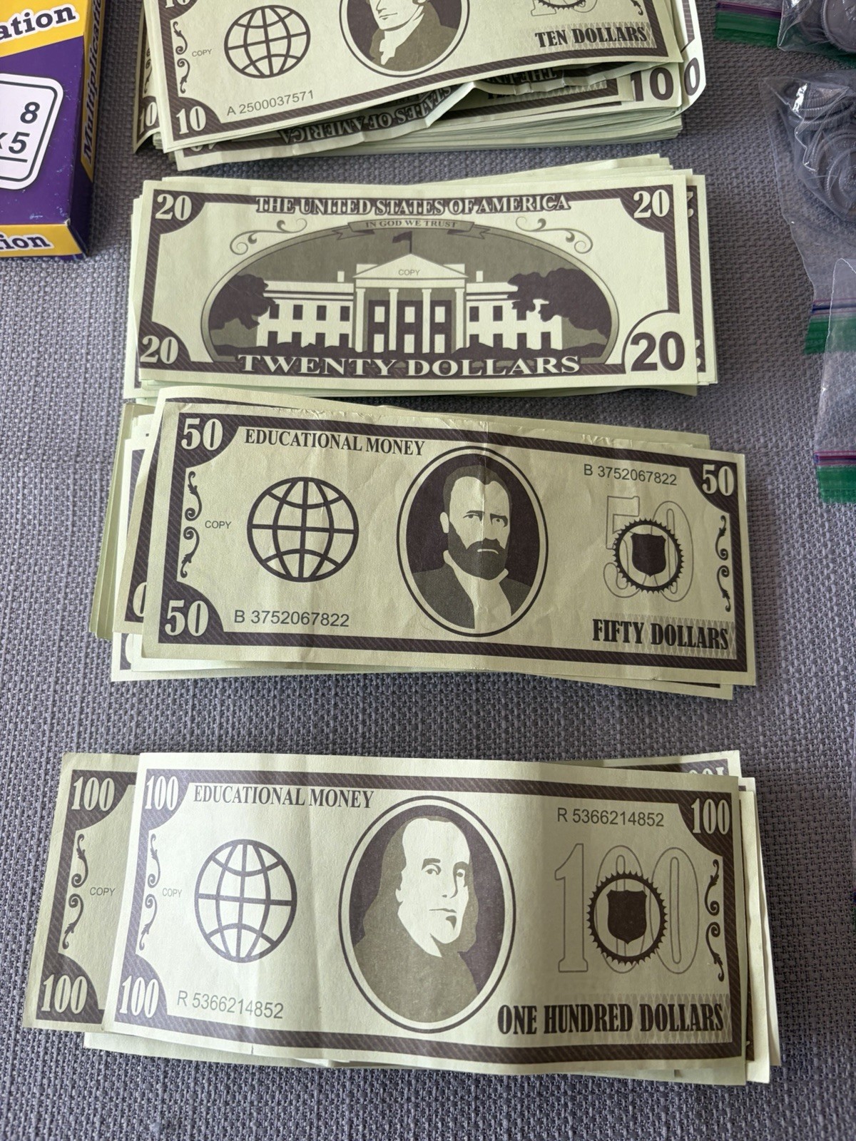 Play Money and Coins With Flash Cards