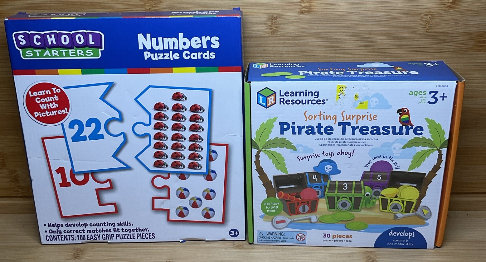 Learning Resources Sorting Surprise Pirate Treasure Game + Number Puzzles