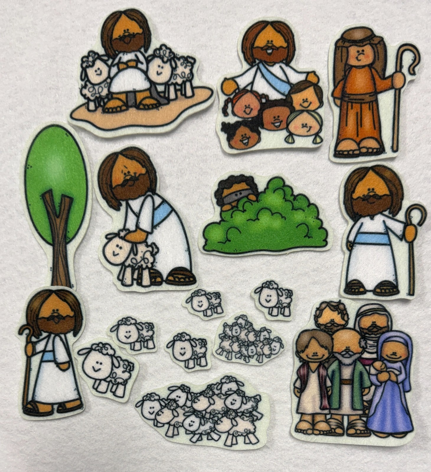 MINI Jesus Good Shepherd & Parable the Lost Sheep Bible Felt Story Flannel Board