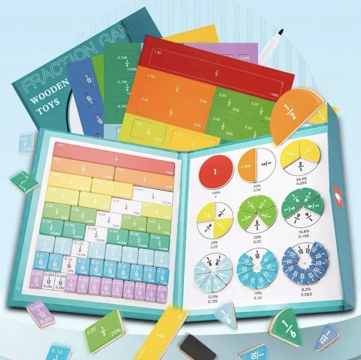 Fraction Game Score Learning Book – Learning Toy for Ages 3+ NEW SEALED
