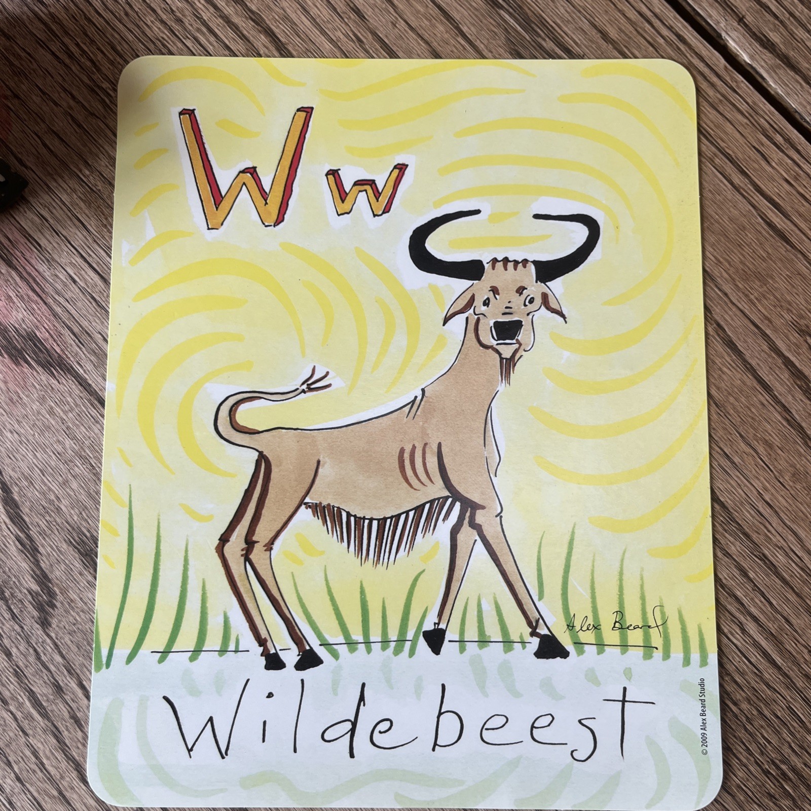 2009 Alex Beard Alphabet Cards Animal Edition A-Z
