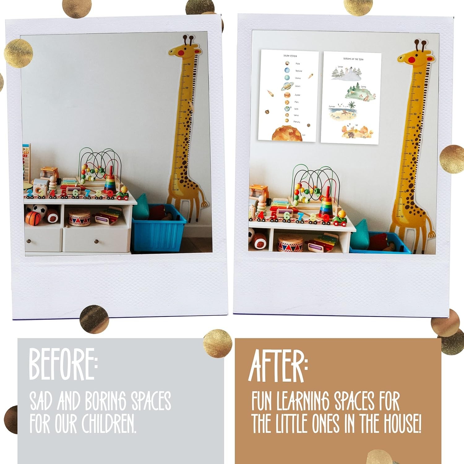 Colorful Set of 12 Toddler Learning Posters 11×17” – Inspire Curiosity & Growth