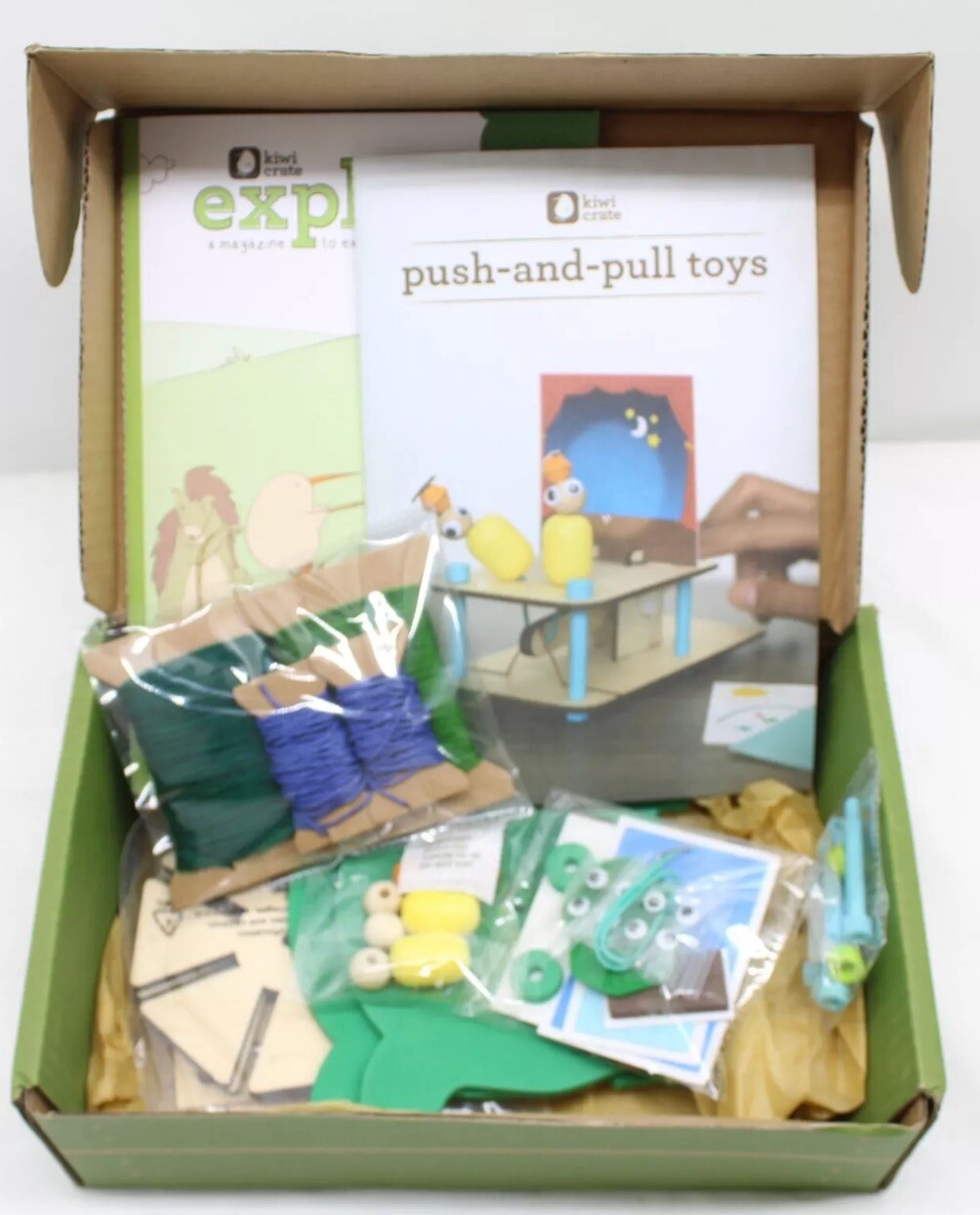 Kiwi Crate Kiwi Co STEM Project Push-And-Pull Toys Educational Toys Crafts NEW