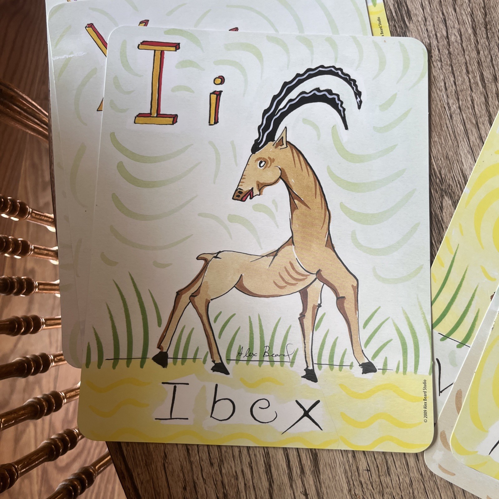 2009 Alex Beard Alphabet Cards Animal Edition A-Z