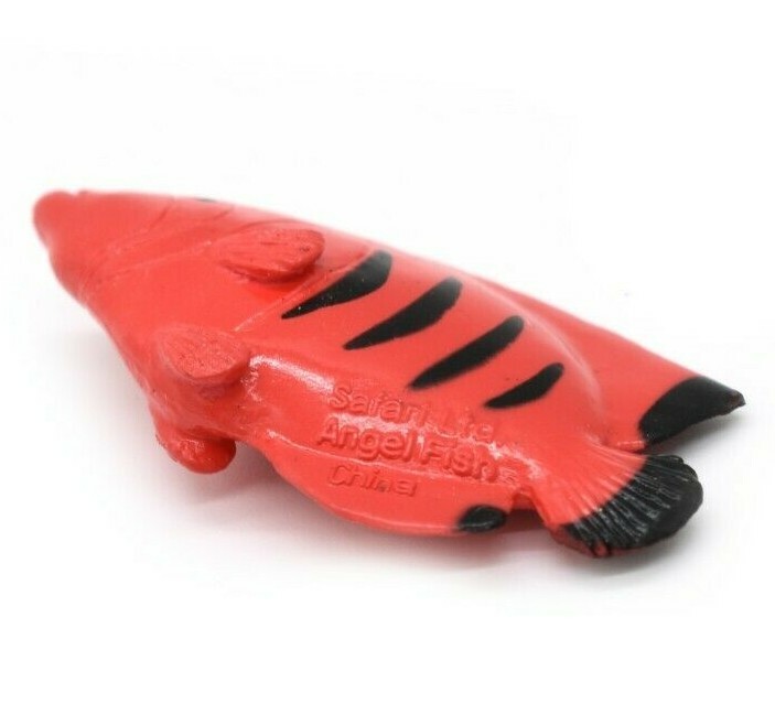 Toy Angelfish, Flame Angel Fish, Tropical, Red Rubber Fish, Realistic, F1786B145