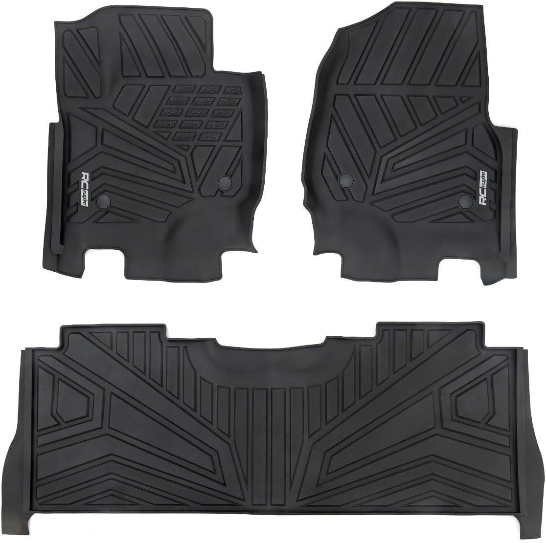 Rough Country Flex-Fit Floor Mats for Ford F-250/350 Super Duty (2017-2025) Crew