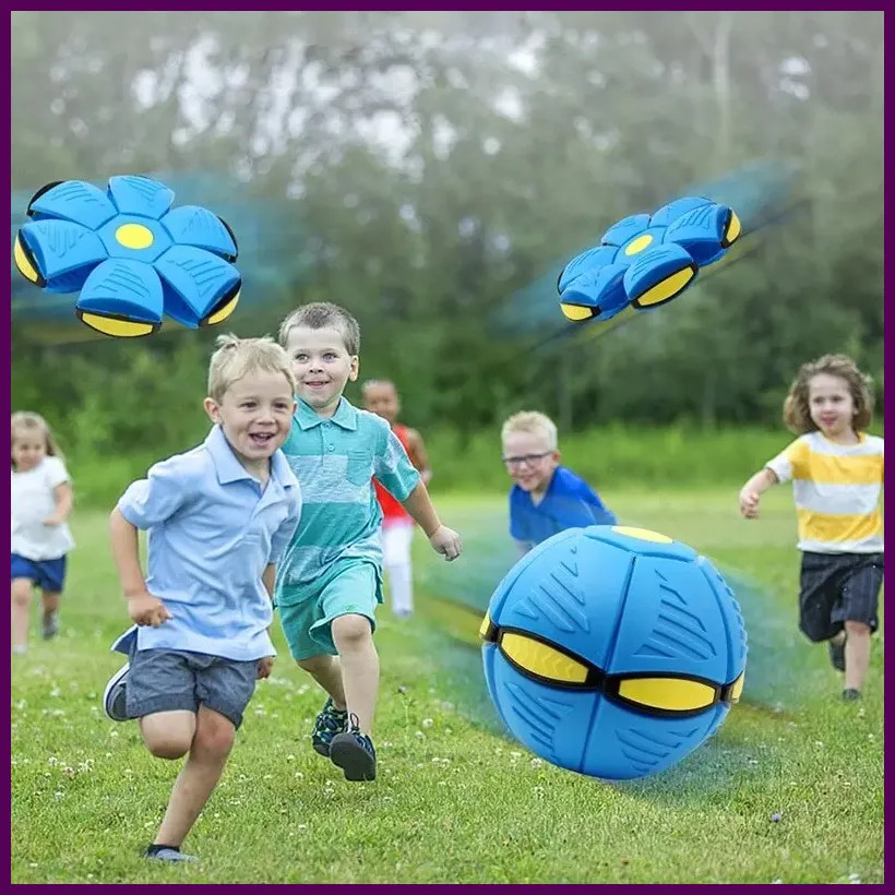 Flying Saucer Ball Toy Magic Deformation Disc Outdoor Kids Parent Game
