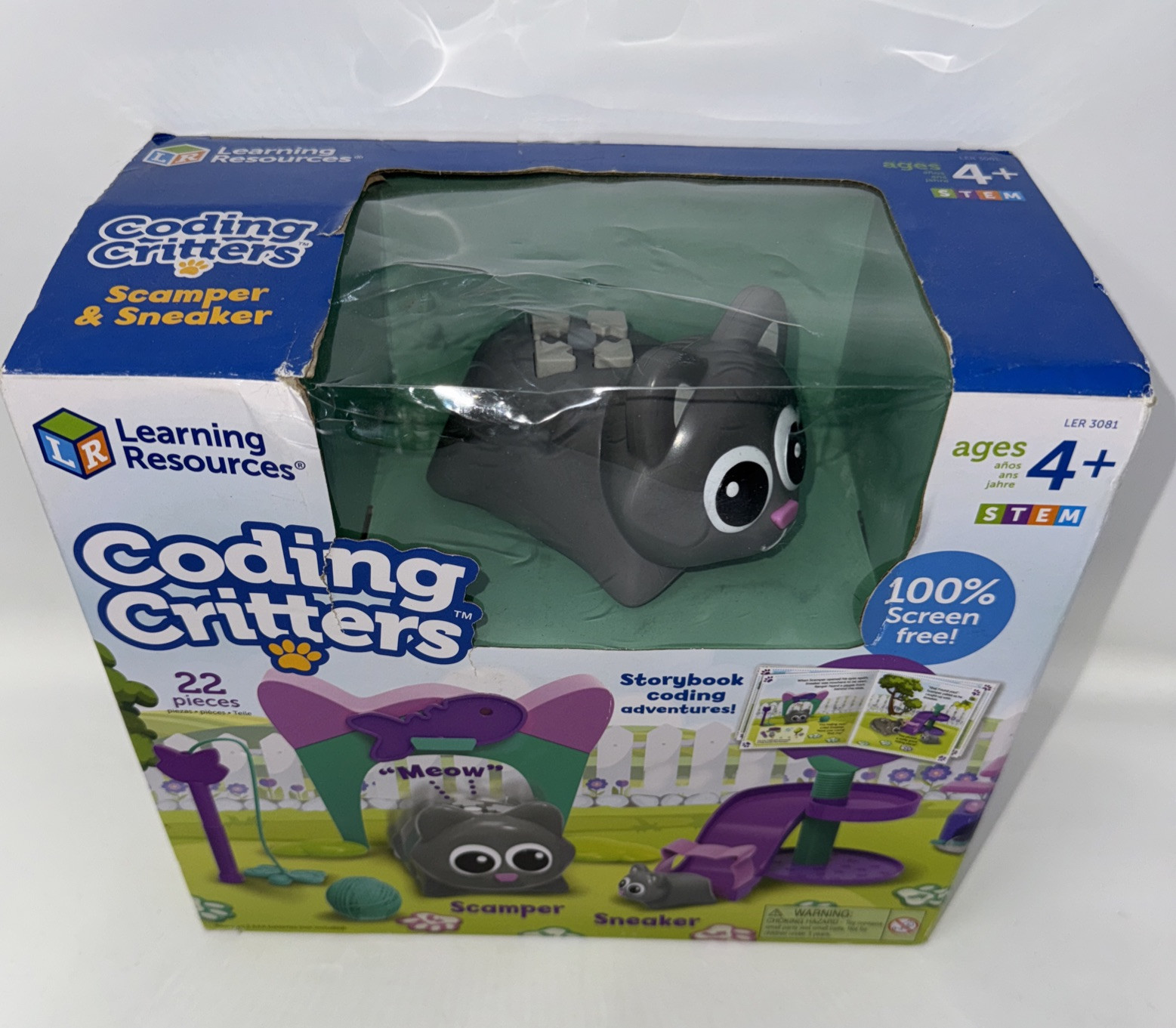 Learning Resources Coding Critters~Scamper & Sneaker~New~Imperfect Box