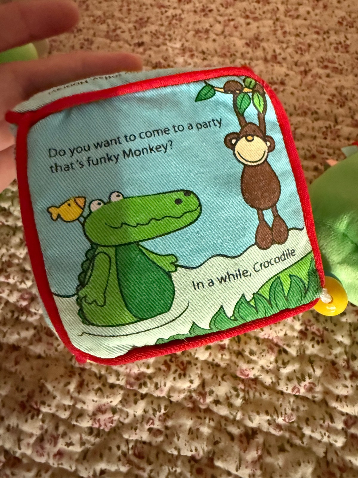 Jelly Kitten Croc Baby Crocodile Story Learning Plush Crackle Rattle Jungle Rare