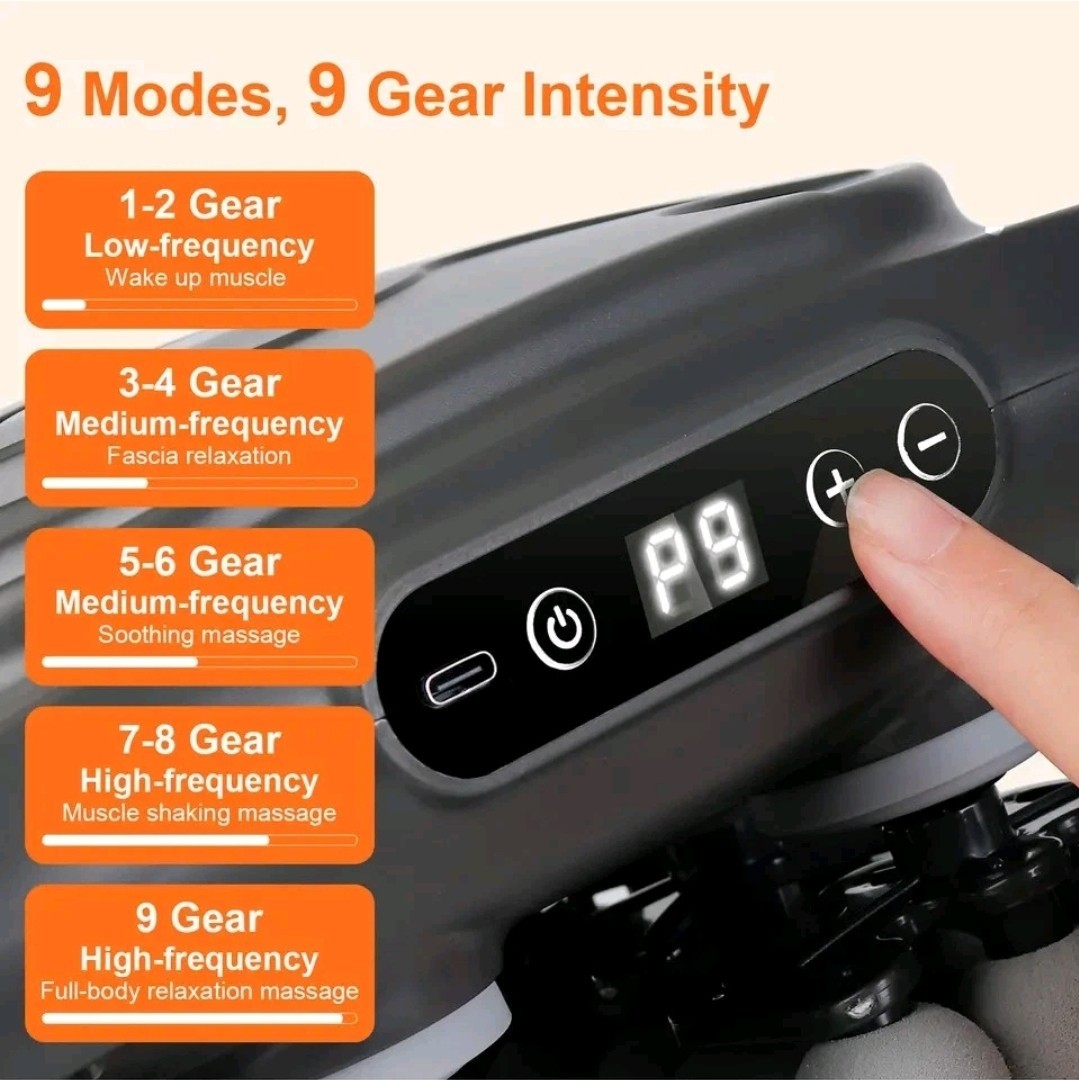 42-head 42-Drive Massage Gun Set, Deep Tissue Percussion Massager with 42 Black