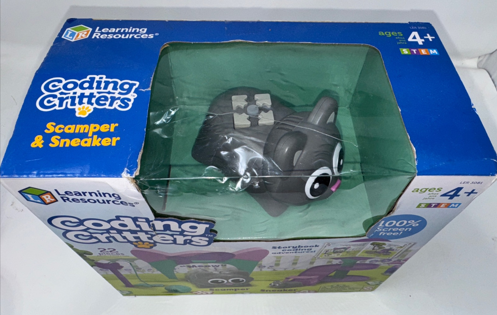 Learning Resources Coding Critters~Scamper & Sneaker~New~Imperfect Box