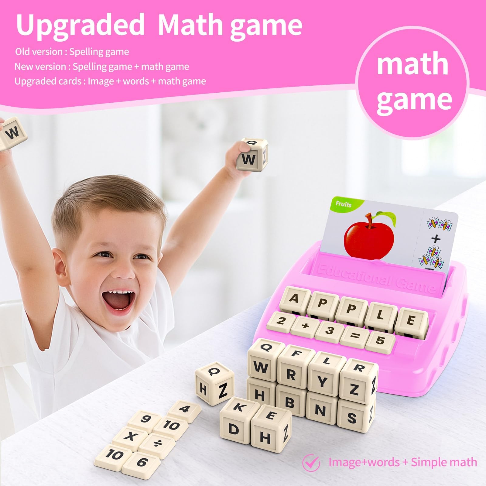 Educational Toys for Ages 3-8, Matching Letter Spelling Game ABC Learning, Le…