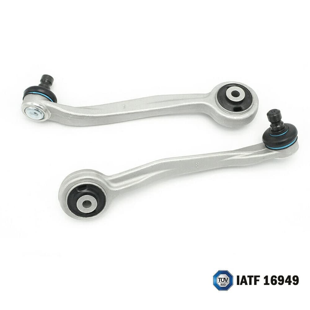 Front Lower Upper Control Arm Compatible With 2009-2010 Audi Silver