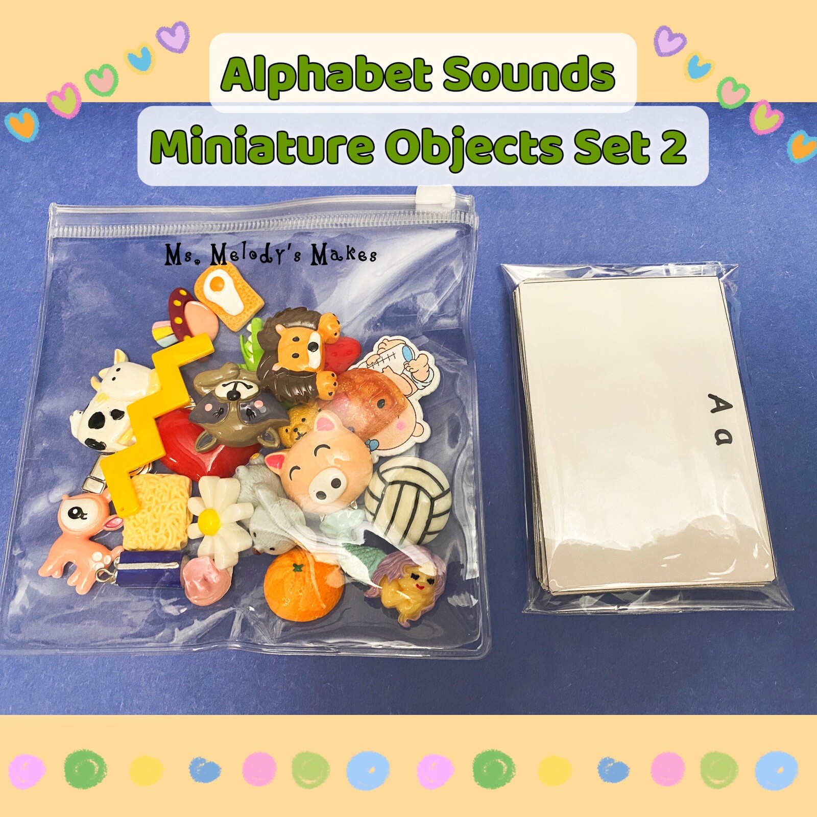 Set 2 Beginning Alphabet Initial Letter Sound Phonics Montessori Min Objects SLP