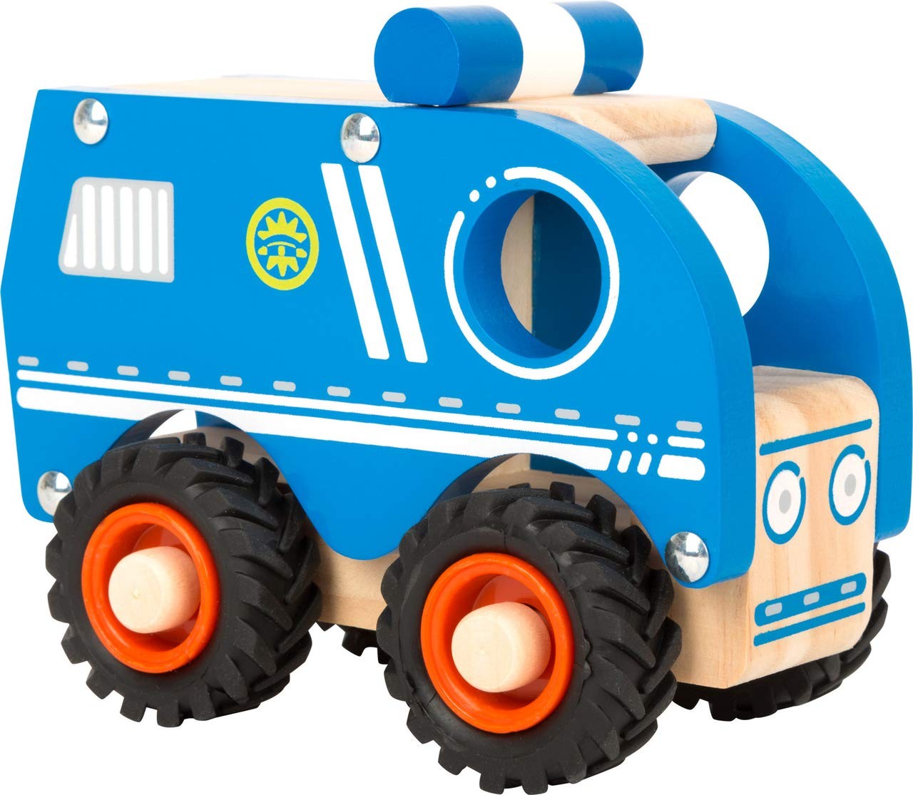 Small Foot 11077 Police car Made of Wood for Children 18 Months and Older, 100%